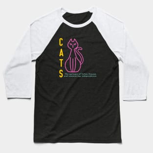 Cats: The Epitome of Feline Finesse and Unwavering Independence (Motivation and Inspiration) Baseball T-Shirt